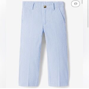 Janie & Jack Classic Blue & White Seersucker Pants - 5T, EUC